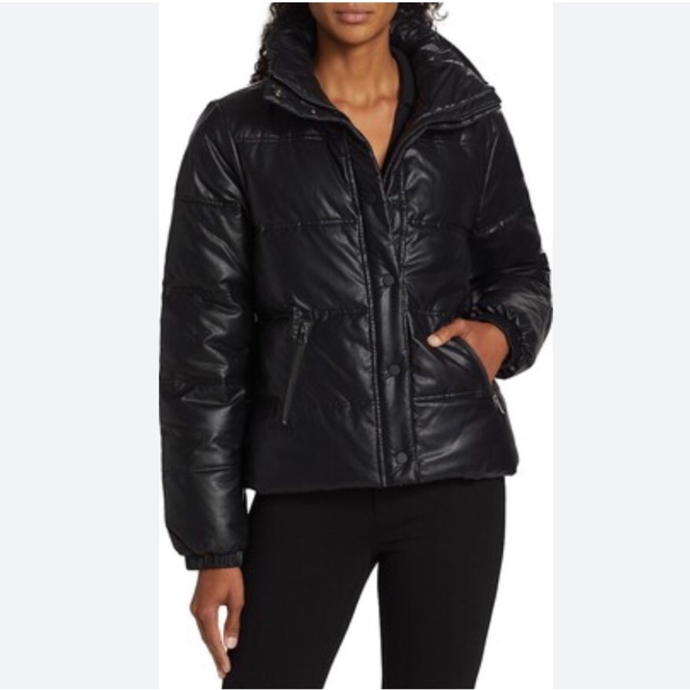 PAIGE Alpine Faux Leather Puffer Jacket